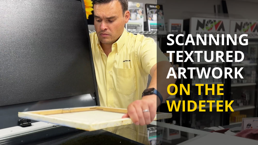 Scanning textured artwork on the widetek