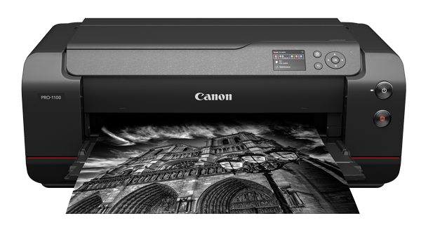 A Canon imagePROGRAF PRO 1100 with a print on it